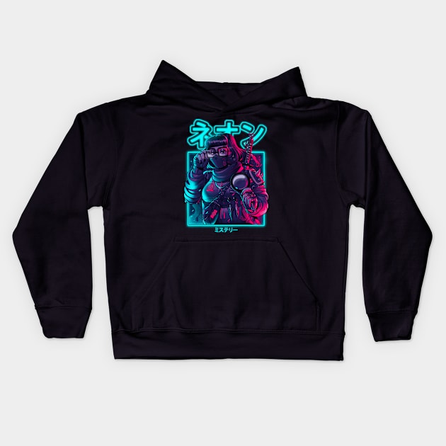 Neon Mistery Kids Hoodie by BrunoMota